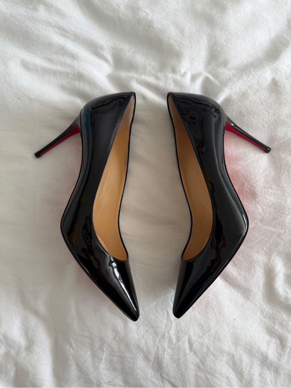 Christian Louboutin Kate Patent Pumps 85mm Heel Black Size 39 - Picture 5 of 15